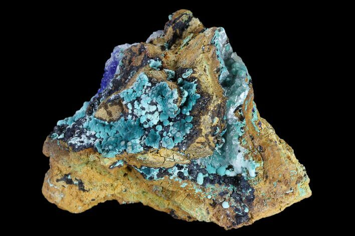 Azurite, Calcite and Rosasite Association - Utah #119541